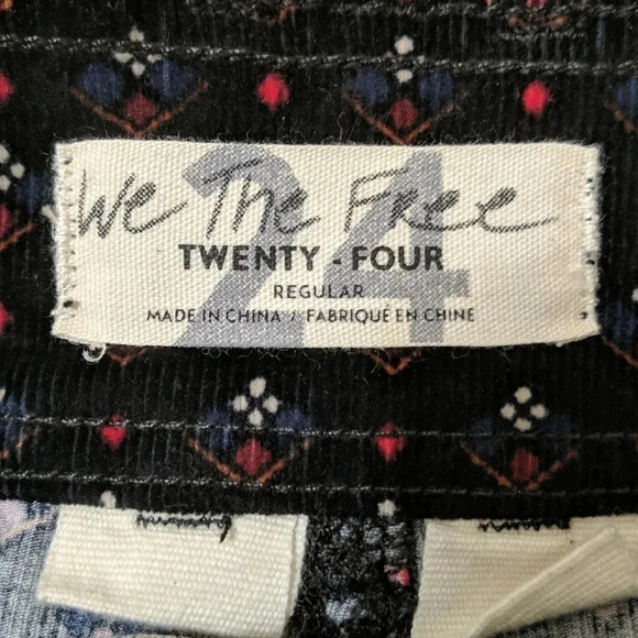 We The Free Joanie Print Corduroy Mini Skirt, Color Black/Multicolor Sz Multiple - Picture 8 of 10